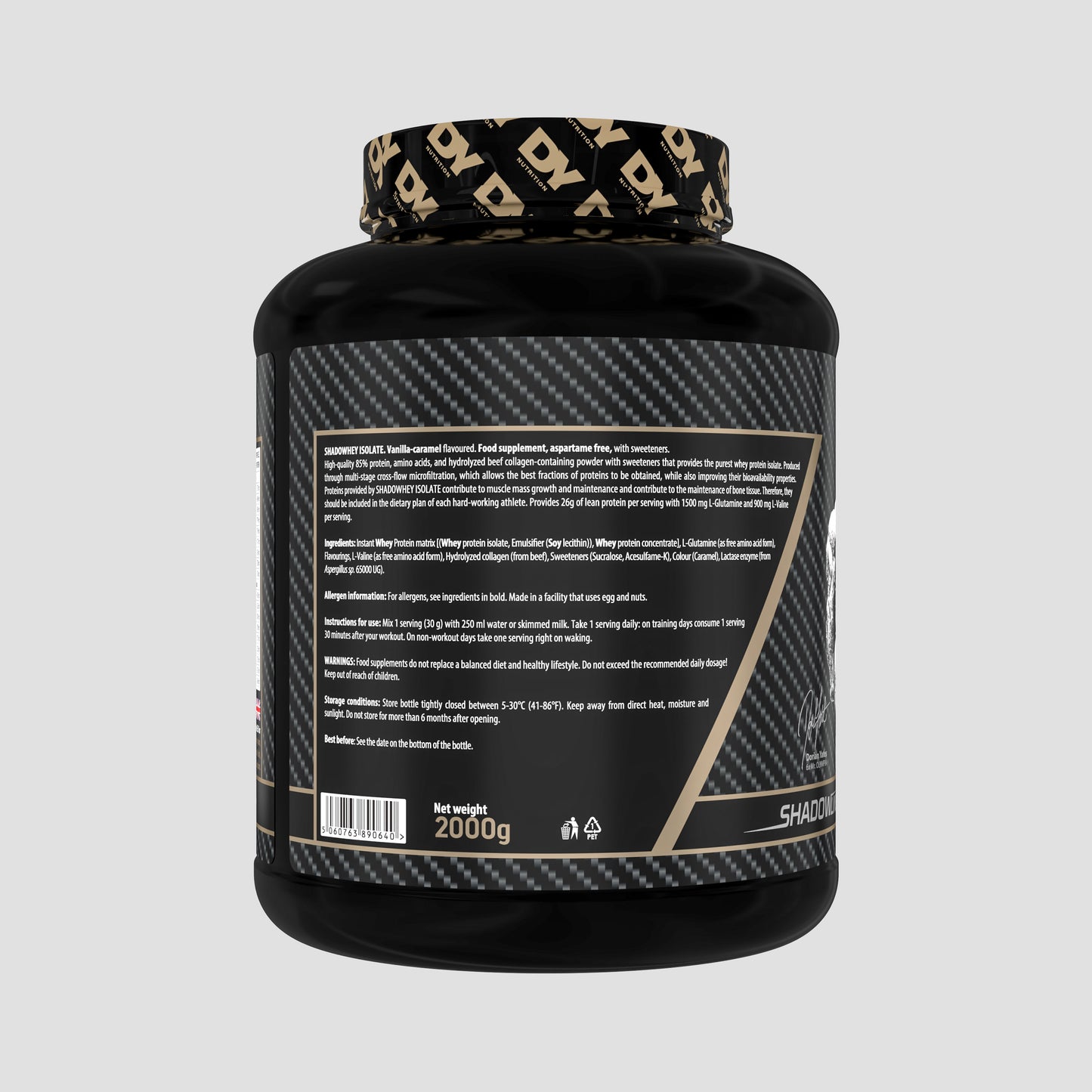 Whey Protein Shadowhey ISOLATE 2Kg, 66 Servings Z303