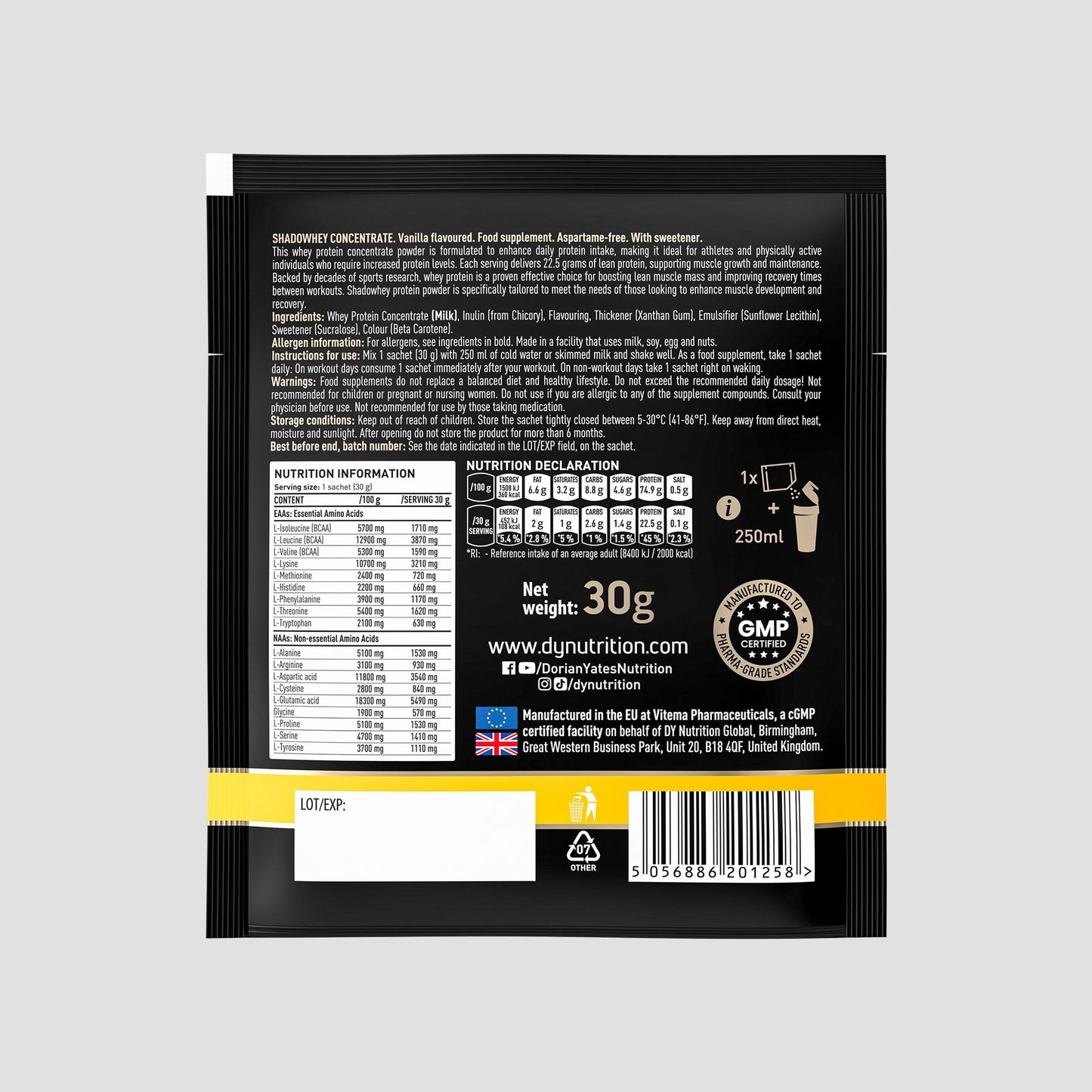 Whey Protein Shadowhey - Sachet 30g