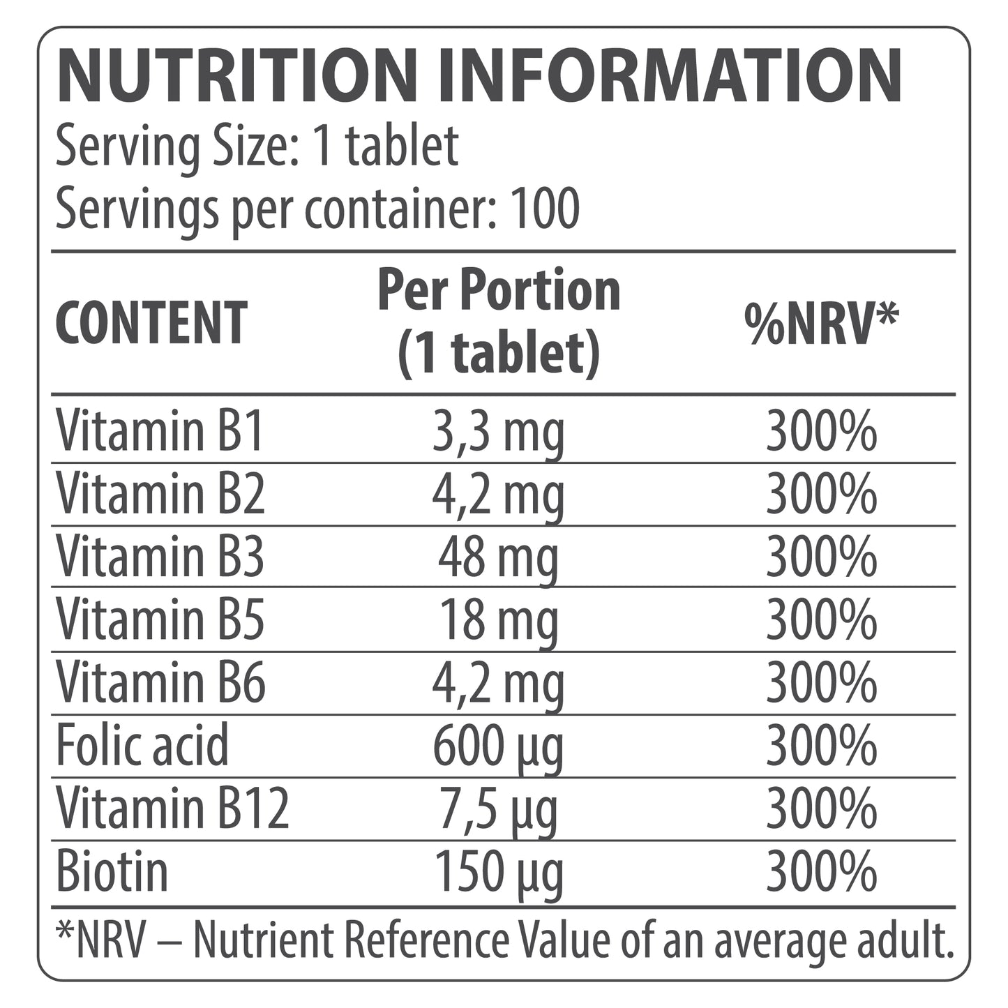 Vitamin B Complex R101