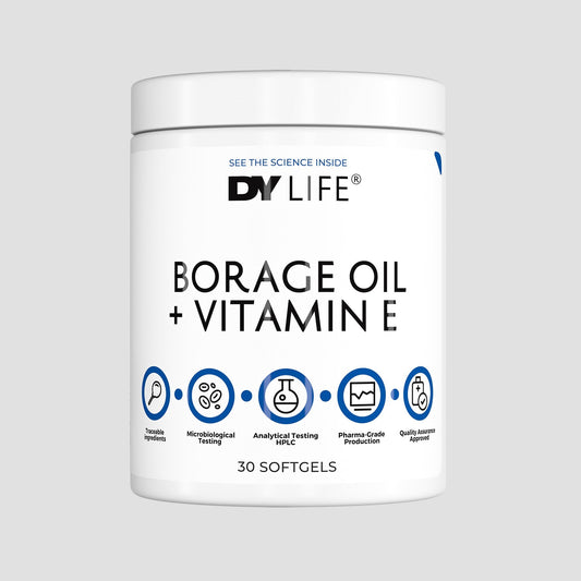 Borage Oil + Vitamin E DY Life, 30 Softgels, 30 Servings