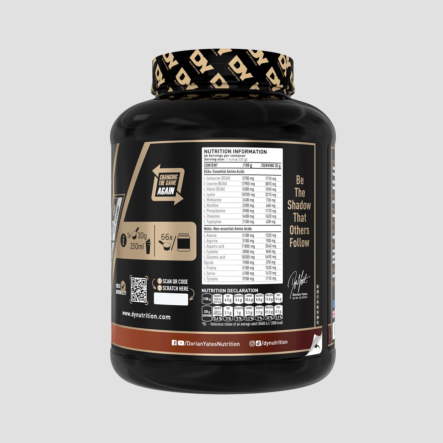 Whey Protein Shadowhey 2Kg, 66 Servings R101