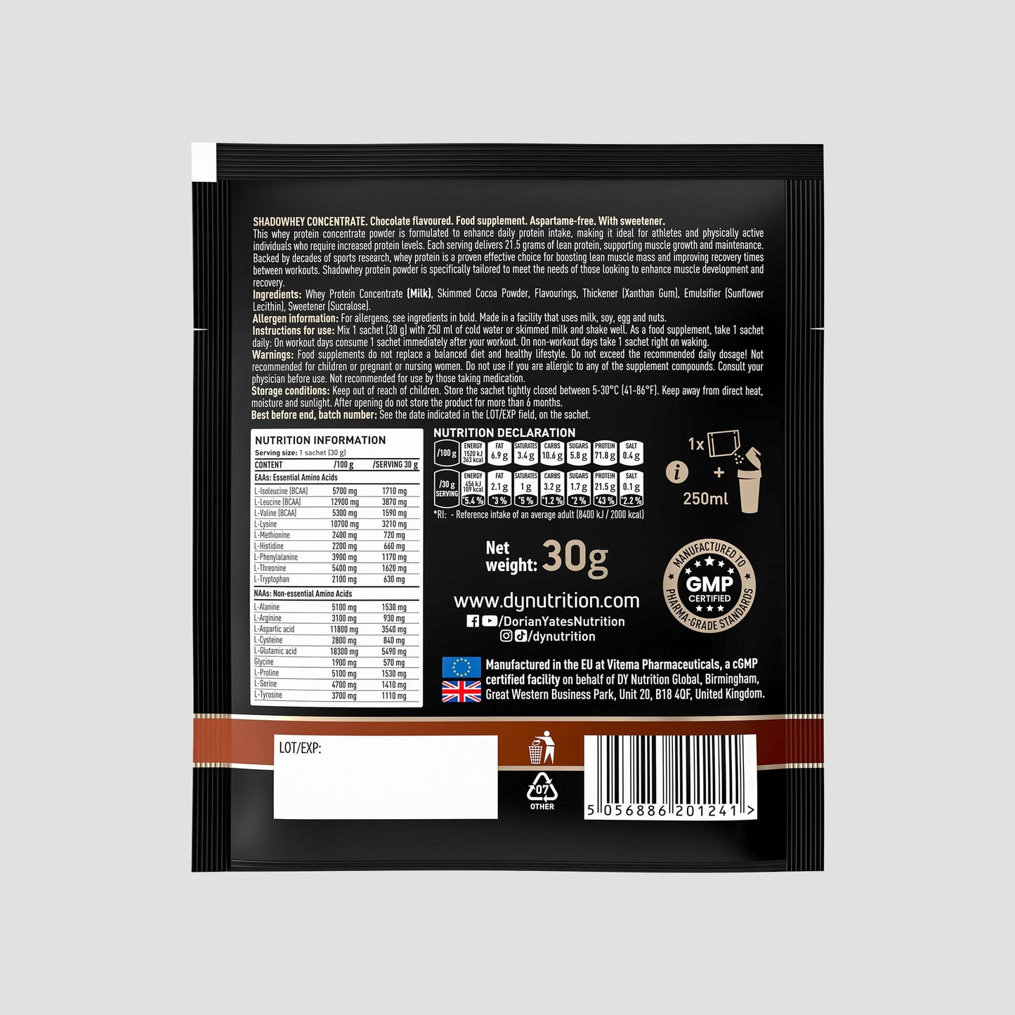 Whey Protein Shadowhey - Sachet 30g