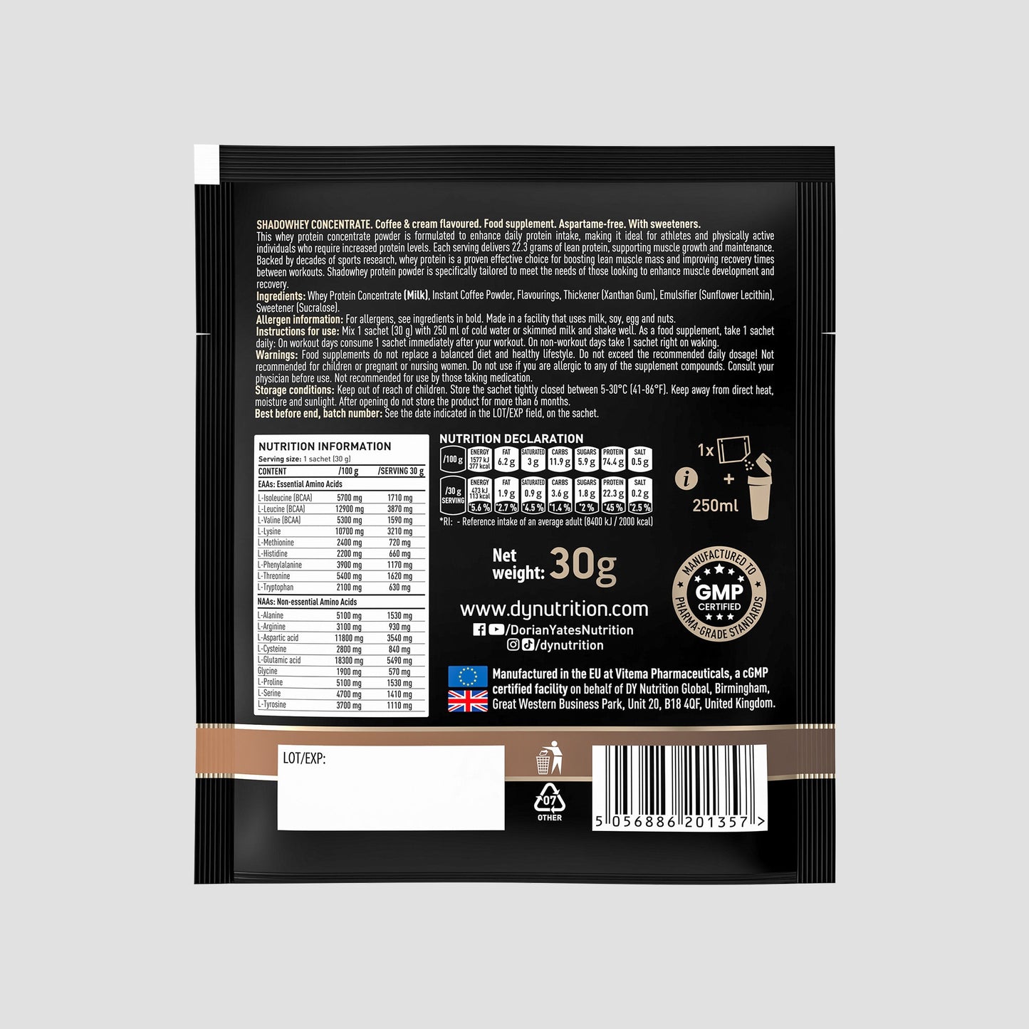 Whey Protein Shadowhey - Sachet 30g